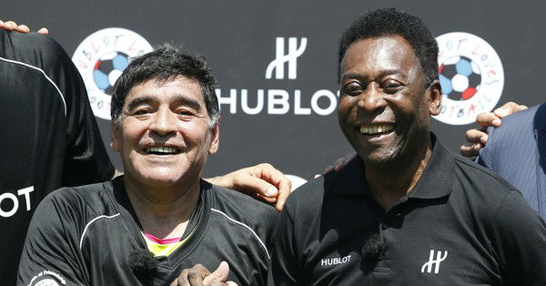 maradona and pele talking about messi