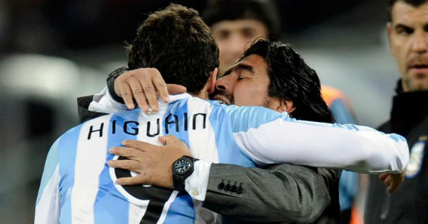 maradona discontented on higuain