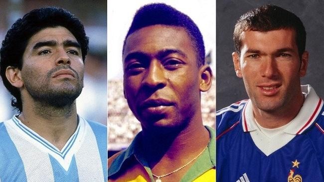 maradona pele and zidane