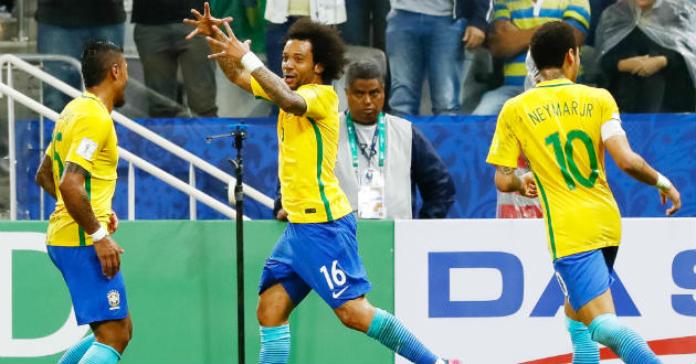 marcelo brazil v paraguay world cup
