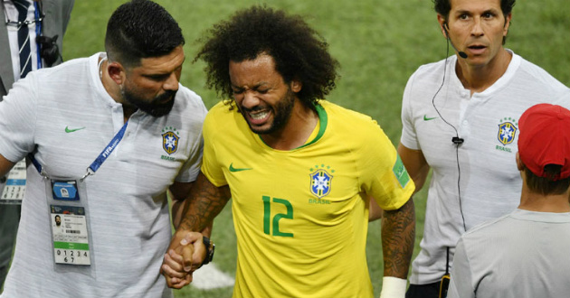 marcelo injury in world cup