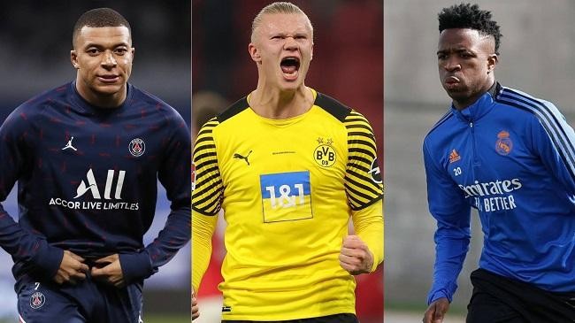 mbappe haaland and vinicius