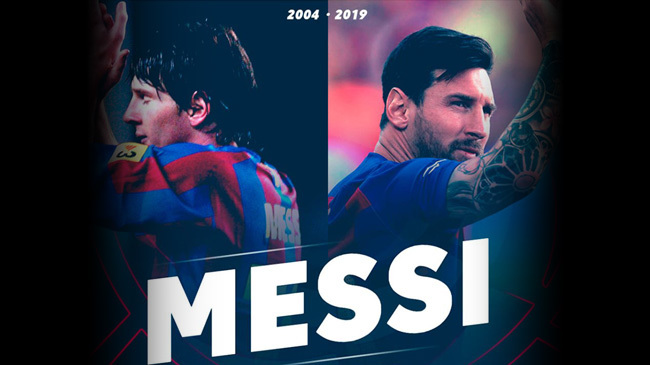messi 15 years for barcelona