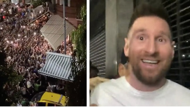 messi and crowd