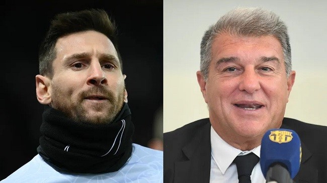 messi and laporta 2022