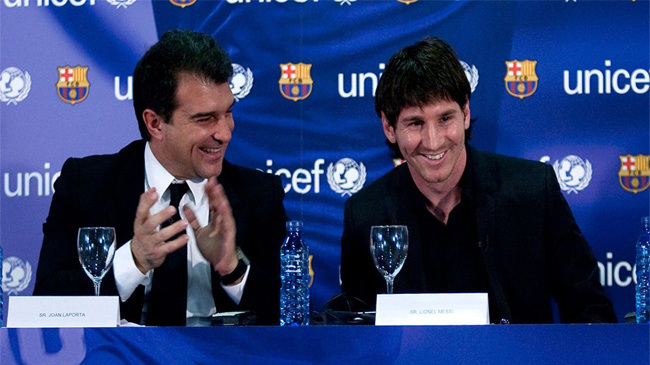 messi and laporta