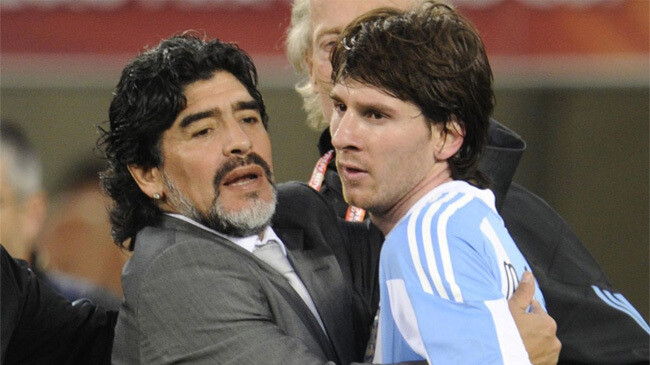 messi and maradona 2