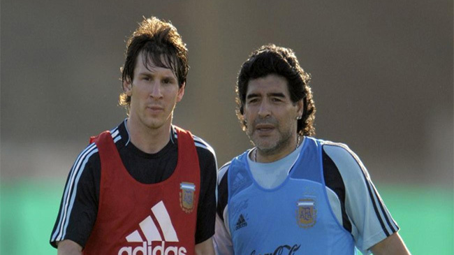 messi and maradona 1