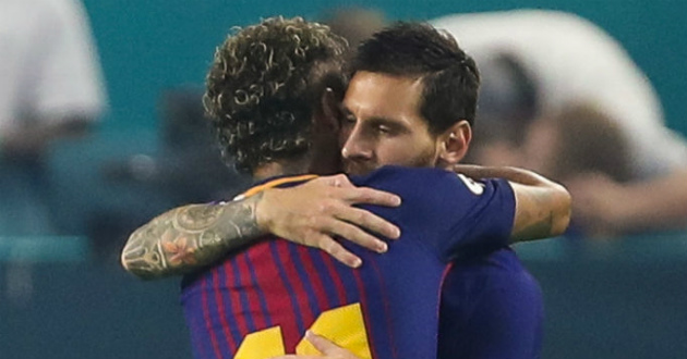 messi and neymar celebrating gaol against real madrid