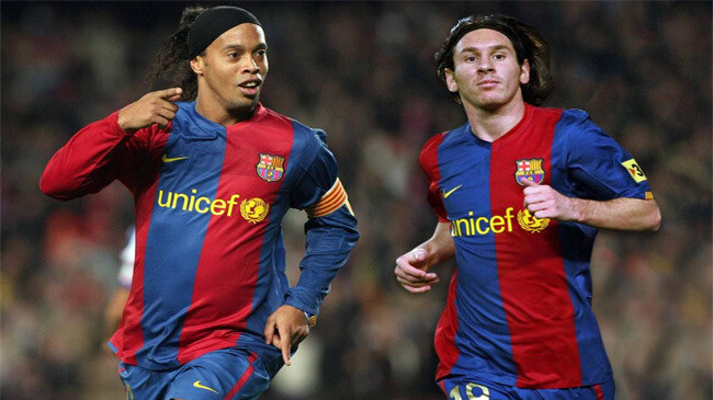 messi and ronaldinho