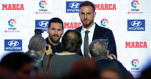 messi at the marca awards 2018