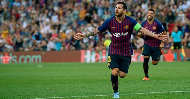 messi barcelona psv