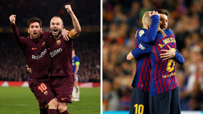 messi iniesta