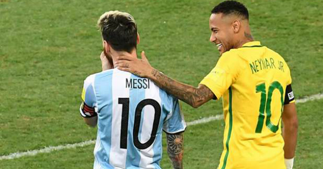 messi neymar brazil argentina match