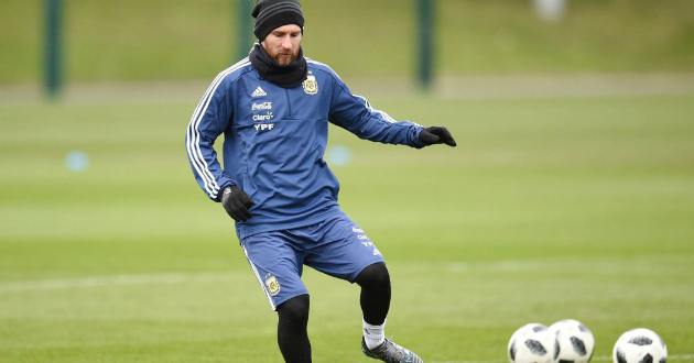 messi practice argentina 2018