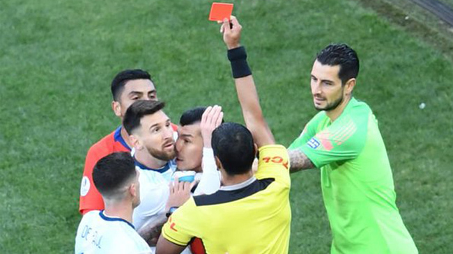 messi red card copa america