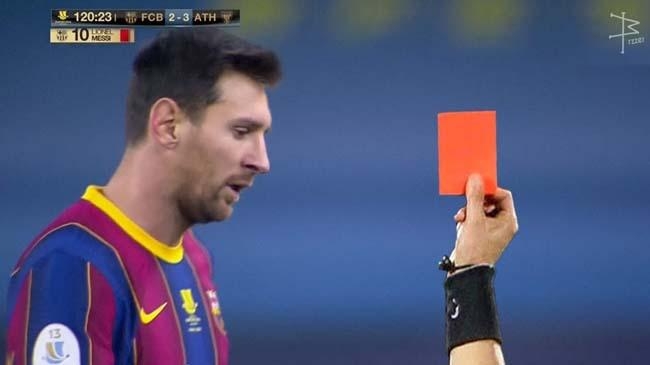 messi red card