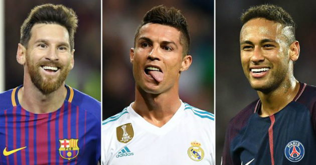 messi ronaldo neymar face photo