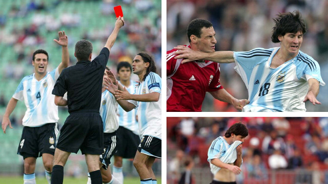 messi s first match for argentina 17 august 2005