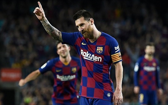 messi scored his first goal of the season