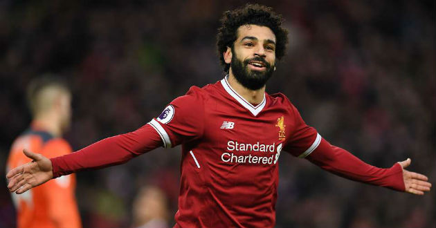 mohamed salah celebrates a goal