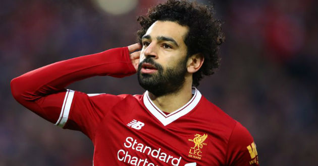 mohamed salah celebrates his goal