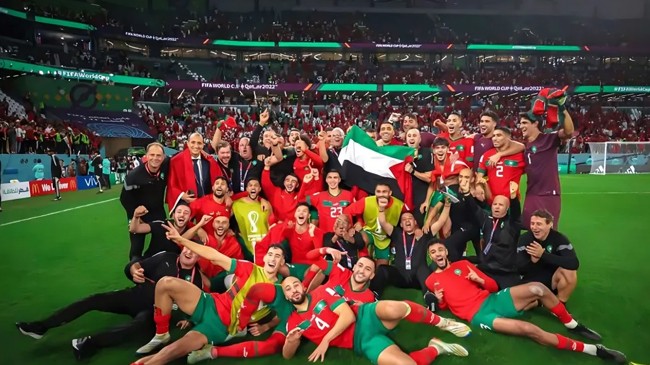 morocco team celebration