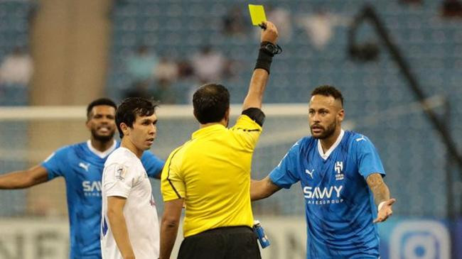 neymar al hilal yellow card