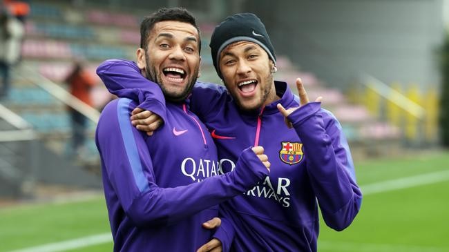 neymar and alvez