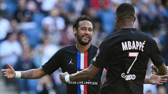 neymar and mbappe celebration