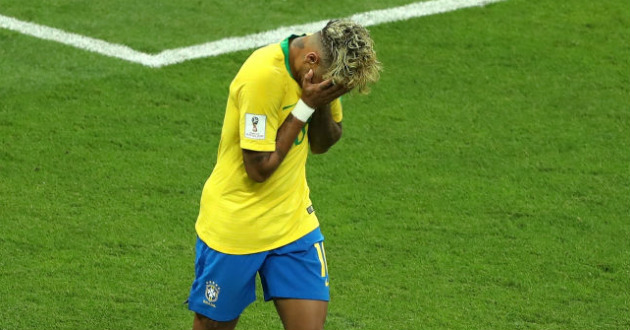 neymar disappointed after drwaing with switzerland