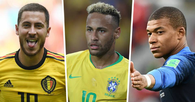 neymar hazard mbappe