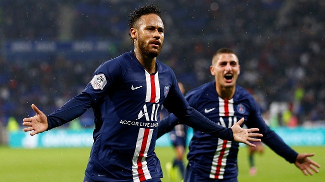 neymar helps psg win over lyon