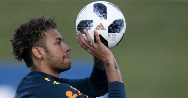 neymar in practice for brazil