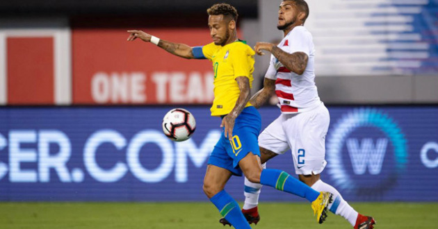 neymar international match usa