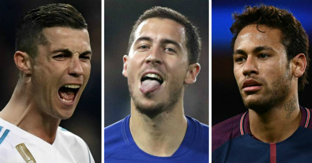 neymar ronaldo hazard