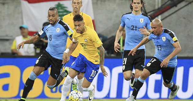 neymar vs uruguay