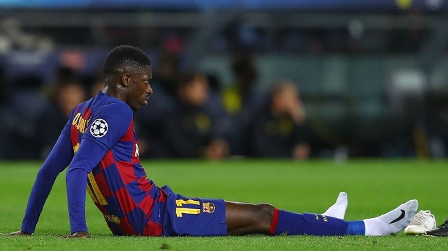 ousmane dembele injury barcelona out season