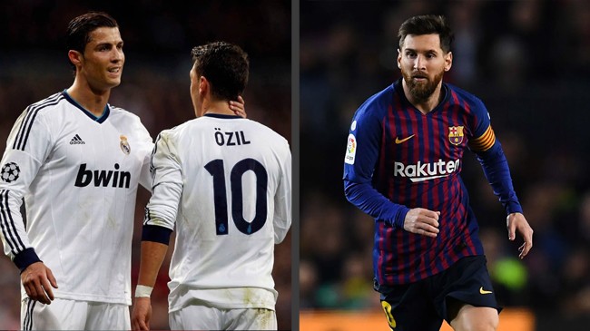 ozil ronaldo and messi