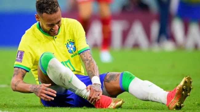 panic in brazil as neymar cries on the bench following ankle injury