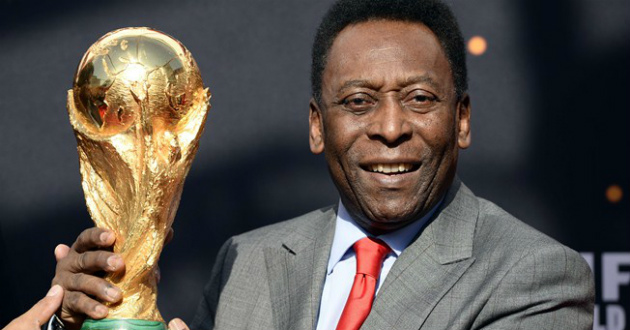 pele brazil world cup trophe