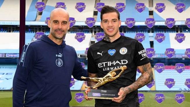 pep guardiola ederson golden glove 2020