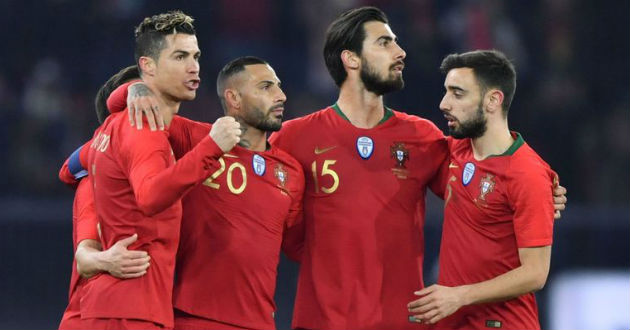 portugal celebrate a goal