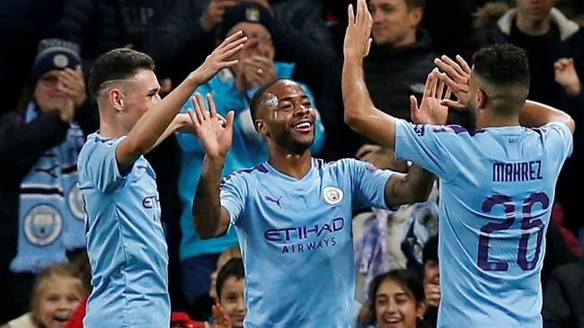 raheem sterling scores hat trick in ucl