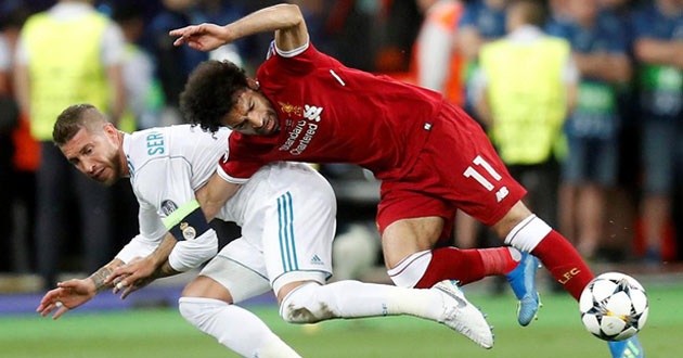 ramos foul salah 2018