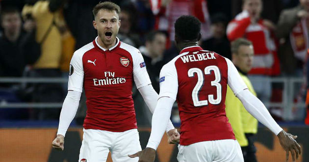 ramsey celebrates his injury time strike