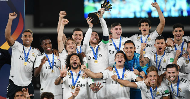 real madrid celebrate club world cup fourth trophy