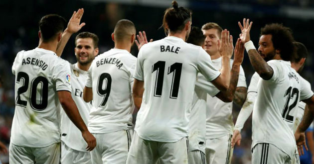 real madrid celebrating a goal