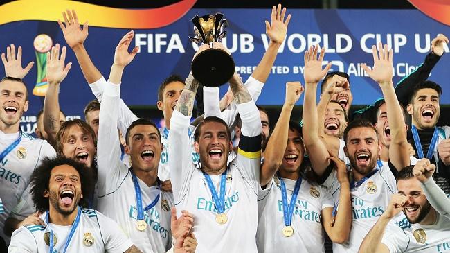 real madrid celebrating club world cup