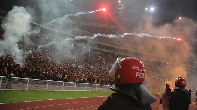 riot at football match in indonesia